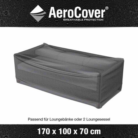 Gartenmöbel-Schutzhülle >AeroCover< in anthrazit - 170x70x100 (BxHxT)