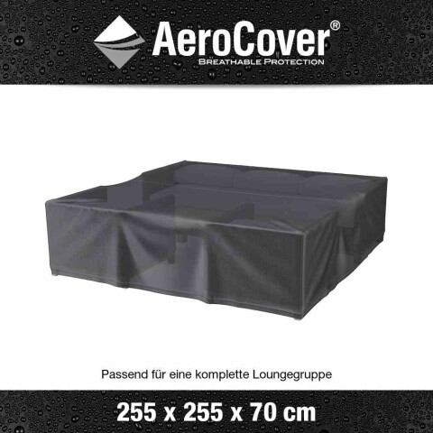 Gartenmöbel-Schutzhülle >AeroCover< in anthrazit - 255x70x255 (BxHxT)