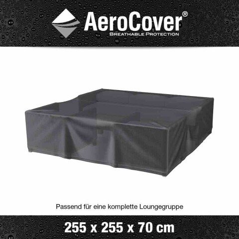 Gartenmöbel-Schutzhülle >AeroCover< in anthrazit - 255x70x255 (BxHxT)