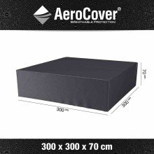 Gartenmöbel-Schutzhülle >AeroCover< in anthrazit - 300x70x300 (BxHxT)