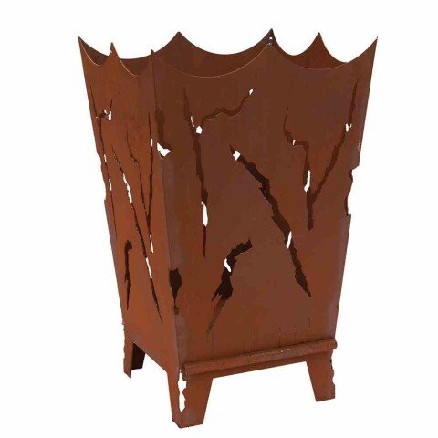 Feuerkorb >Mystic< in braun, Stahl - 40x64x40cm (BxHxT)