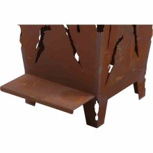 Feuerkorb >Mystic< in braun, Stahl - 40x64x40cm (BxHxT)