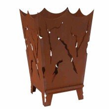 Feuerkorb >Mystic< in braun, Stahl - 40x64x40cm...