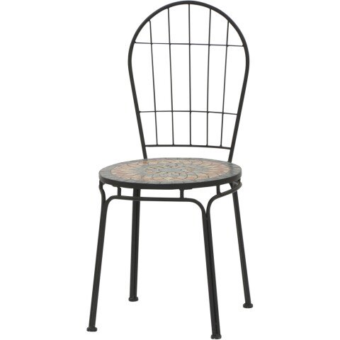 Stapelstuhl >PRATO< in schwarz, schwarz Stahl - 49x93,5x43cm (BxHxT)