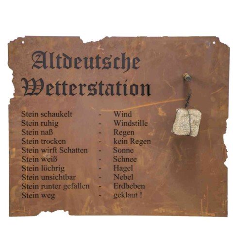 Wetterstation >361019< in braun, Stahlblech - 80x70x80cm (BxHxT)
