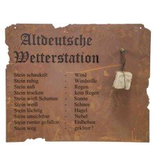 Wetterstation >361019< in braun, Stahlblech -...