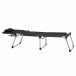 Gartenliege >SOLE< in silber, Ranotex®-Gewebe schwarz - 214x45x69,5cm (BxHxT)