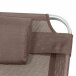 Gartenliege >SOLE< in silber, Ranotex®-Gewebe taupe - 214x45x69,5cm (BxHxT)