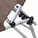 Gartenliege >SOLE< in silber, Ranotex®-Gewebe taupe - 214x45x69,5cm (BxHxT)