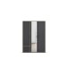 Drehtürenschrank >Voyager< 3 Türen, 2 Schubladen, 3 Böden, 1 Stange, Front grau metallic / Spiegel, Korpus Eiche Artisan Dekor - 140x194x53cm B/H/T