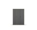 Drehtürenschrank >Voyager< 3 Türen, 4 Böden, 1 Stange, Front grau metallic, Korpus Eiche Artisan Dekor - 140x194x53 (BxHxT)