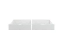Etagenbett >Moritz / Eddie< mit 2er-Schubkasten, 2 in 1 – Doppelhochbett oder einzeln stellbar, Kiefer Massivholz weiss - 207x140x97cm (BxHxT)