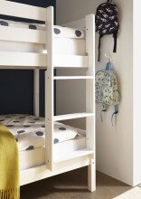 Etagenbett >Moritz / Eddie< mit 2er-Schubkasten, 2 in 1 – Doppelhochbett oder einzeln stellbar, Kiefer Massivholz weiss - 207x140x97cm (BxHxT)