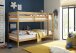 Etagenbett >Moritz / Eddie< mit 2er-Schubkasten, 2 in 1 – Doppelhochbett oder einzeln stellbar, Kiefer Massivholz natur lackiert - 207x140x97 (BxHxT)