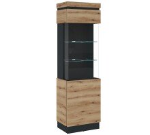 Wohnwand >Corte< (3-teilig) in Coast Evoke Eiche Dekor - 222x201x45 (BxHxT)