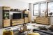 Wohnwand >Corte< (3-teilig) in Coast Evoke Eiche Dekor - 222x201x45 (BxHxT)