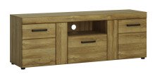 Wohnwand >Cortina< (3-teilig) in Grandson Eiche Dekor - 259x155x41 (BxHxT)