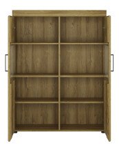 Wohnwand >Cortina< (3-teilig) in Grandson Eiche Dekor - 259x155x41 (BxHxT)