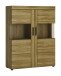 Wohnwand >Cortina< (3-teilig) in Grandson Eiche Dekor - 259x155x41 (BxHxT)