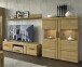 Wohnwand >Cortina< (3-teilig) in Grandson Eiche Dekor - 259x155x41 (BxHxT)