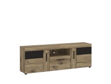 Wohnwand >Grano< (4-teilig) in Viking Eiche Dekor - 317x195x41 (BxHxT)