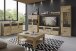 Wohnwand >Grano< (4-teilig) in Viking Eiche Dekor - 317x195x41 (BxHxT)