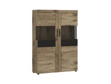 Wohnwand >Grano< (3-teilig) in Viking Eiche Dekor - 259x170x41 (BxHxT)