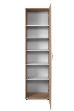 Garderobenschrank >Andy< 1 Tür, 5 Böden, in Sonoma Eiche Dekor - 50x187x34cm (BxHxT)