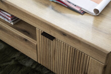 Wohnwand >Delamar< (4-teilig) in Coast Evoke Eiche Dekor - 328x197x40 (BxHxT)