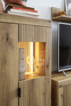 Wohnwand >Delamar< (3-teilig) in Coast Evoke Eiche Dekor - 248x197x40 (BxHxT)