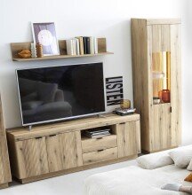 Wohnwand >Delamar< (3-teilig) in Coast Evoke Eiche...