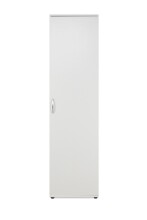 Garderobenschrank >Andy< 1 Tür, 5 Böden, in Weiß - 50x187x34cm (BxHxT)