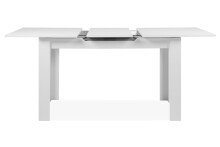 Kulissentisch >Birmingham< ausziehbar bis 165cm, in Weiß - 125/165x75x80cm (BxHxT)
