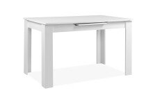 Kulissentisch >Birmingham< ausziehbar bis 165cm, in Weiß - 125/165x75x80cm (BxHxT)