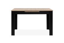 Kulissentisch >Birmingham< ausziehbar bis 165cm, in Artisan Eiche Dekor / Schwarz - 125/165x75x80cm (BxHxT)