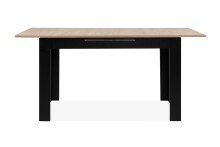 Kulissentisch >Birmingham< ausziehbar bis 165cm, in Artisan Eiche Dekor / Schwarz - 125/165x75x80cm (BxHxT)