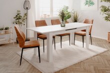 Kulissentisch >Birmingham< ausziehbar bis 200cm, in Weiß - 160/200x75x80cm (BxHxT)