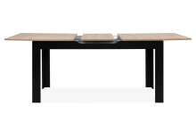 Kulissentisch >Birmingham< ausziehbar bis 200cm, in Artisan Eiche Dekor / Schwarz - 160/200x75x80 (BxHxT)