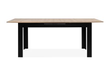 Kulissentisch >Birmingham< ausziehbar bis 200cm, in Artisan Eiche Dekor / Schwarz - 160/200x75x80 (BxHxT)