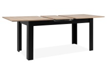 Kulissentisch >Birmingham< ausziehbar bis 200cm, in Artisan Eiche Dekor / Schwarz - 160/200x75x80 (BxHxT)