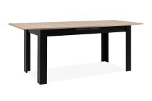 Kulissentisch >Birmingham< ausziehbar bis 200cm, in Artisan Eiche Dekor / Schwarz - 160/200x75x80 (BxHxT)