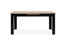 Kulissentisch >Birmingham< ausziehbar bis 200cm, in Artisan Eiche Dekor / Schwarz - 160/200x75x80 (BxHxT)