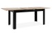 Kulissentisch >Birmingham< ausziehbar bis 200cm, in Artisan Eiche Dekor / Schwarz - 160/200x75x80 (BxHxT)