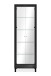 Glasvitrine >Albi< 2 Türen, Spiegelrückwand, Klar-Glas / Schwarz - 62x189x33cm (BxHxT)