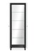 Glasvitrine >Albi< 2 Türen, Spiegelrückwand, Klar-Glas / Schwarz - 62x189x33cm (BxHxT)