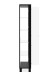 Glasvitrine >Albi< 2 Türen, Spiegelrückwand, Klar-Glas / Schwarz - 62x189x33cm (BxHxT)