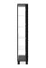 Glasvitrine >Albi< 2 Türen, Spiegelrückwand, Klar-Glas / Schwarz - 62x189x33cm (BxHxT)