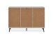 Sideboard >Arona< 2 Türen, 3 Schubladen, 4 Böden, in Sand / Schwarz - 135x90x38cm (BxHxT)