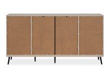 Sideboard >Arona< 4 Türen, 1 Schublade, 6 Böden, in Sand / Schwarz - 175x90x38cm (BxHxT)