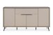Sideboard >Arona< 4 Türen, 1 Schublade, 6 Böden, in Sand / Schwarz - 175x90x38cm (BxHxT)